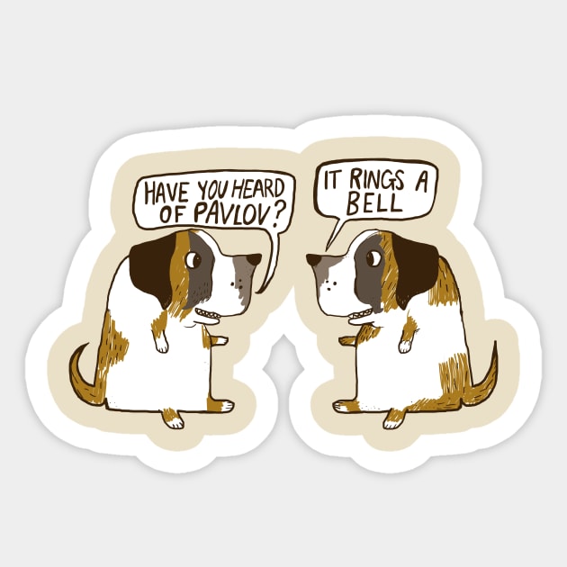 Pavlov's Dogs Sticker by Pixelmania